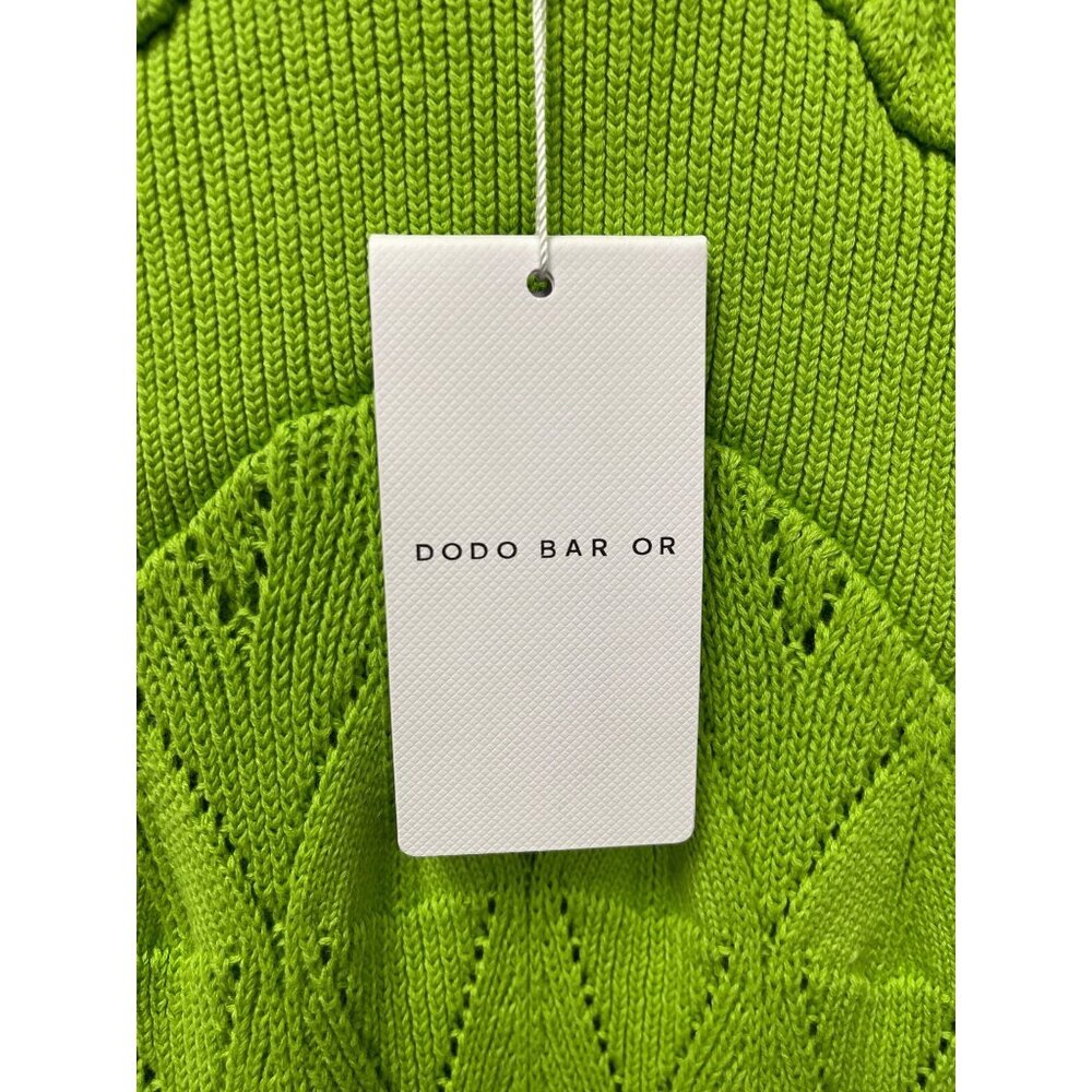 Dodo Bar Or Simmons Green Crochet Pointelle Knit Maxi Dress Sz 46 US10 Large NEW - Picture 8 of 13